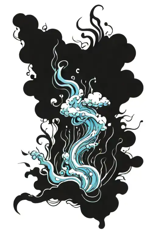 abstract sleeve ideas smoke water   tattoo design idea