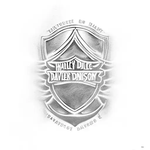harley davidson bar and shield tattoo design idea