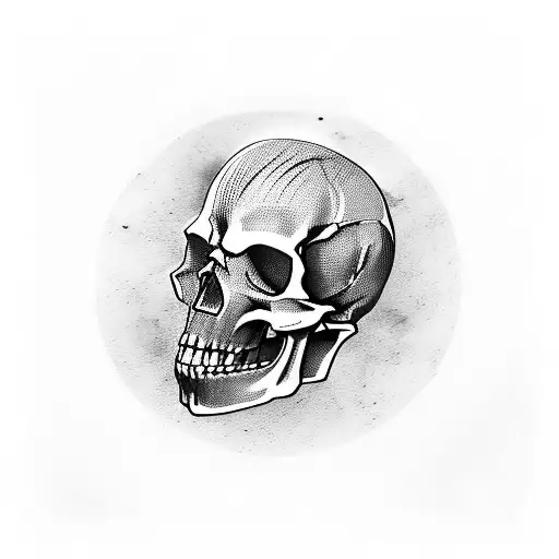 harley davidson bar and shield with skull tattoo design idea