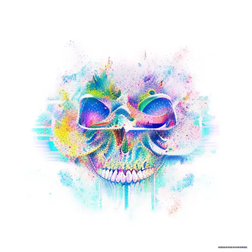 An abstract representation of the art of expression tattoo design idea