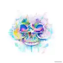 An abstract representation of the art of expression tattoo design idea