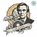 Carl Sagan tattoo design idea