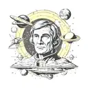 Carl Sagan science and space themed tattoo design idea