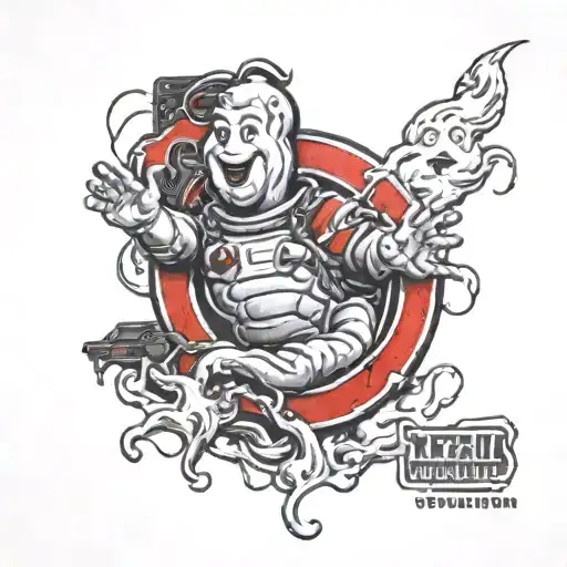 Ghostbusters logo incorporated tattoo design idea