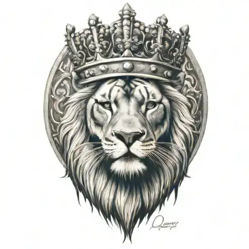 Son Emilio Garay" with crown tattoo design idea