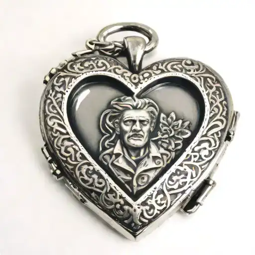 new dad heart shaped locket tattoo design idea