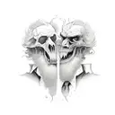 Dr Jekyl and Mr Hyde opposite faces good and evil tattoo design idea