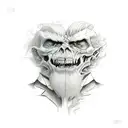 Dr Jekyl and Mr Hyde opposite faces good and evil tattoo design idea