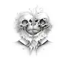 Dr Jekyl and Mr Hyde opposite faces good and evil tattoo design idea