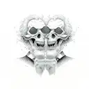 Dr Jekyl and Mr Hyde opposite faces good and evil tattoo design idea