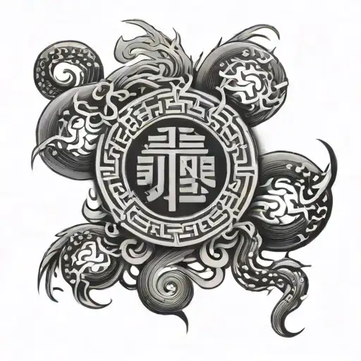 Japanese with Kanji tattoo design idea
