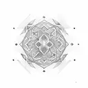 arabic geometry tattoo design idea