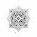 arabic geometry tattoo design idea