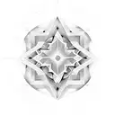 arabic geometry tattoo design idea