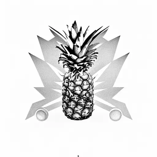 Pineapple tattoo design idea