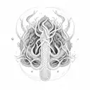 jormungandr and the world tree tattoo design idea