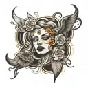 Silent rage changed to peace tattoo design idea