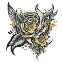 Silent rage changed to peace tattoo design idea