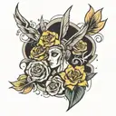 Silent rage changed to peace tattoo design idea