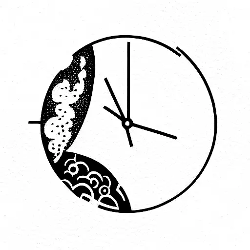perpetual movement in the sea tattoo design idea