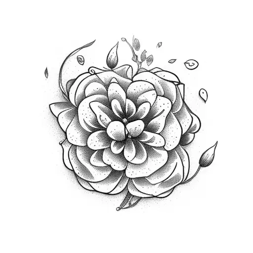 bunch of flowers  tattoo design idea