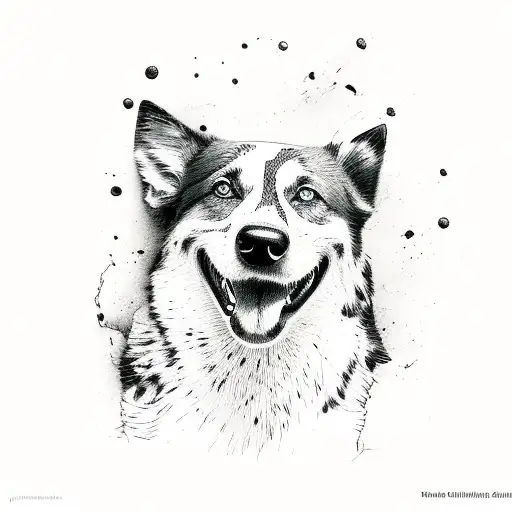 Australian cattle dog tattoo design idea