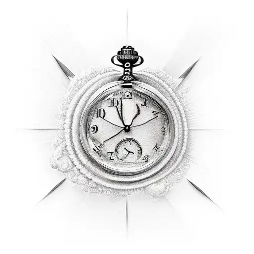 Time, diligence, result tattoo design idea