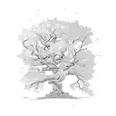 oak tree tattoo design idea
