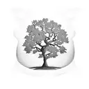 oak tree tattoo design idea