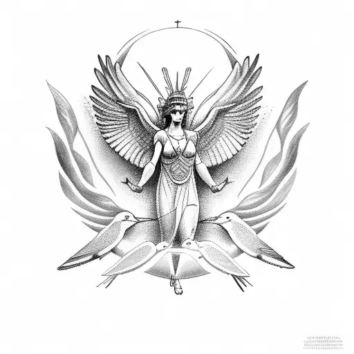 Buy Winged Victory of Samothrace Temporary Tattoo Sticker set of 2 Online  in India - Etsy
