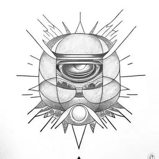 Tattoo: Happy alien mesmerized by alien aquarium." tattoo design idea