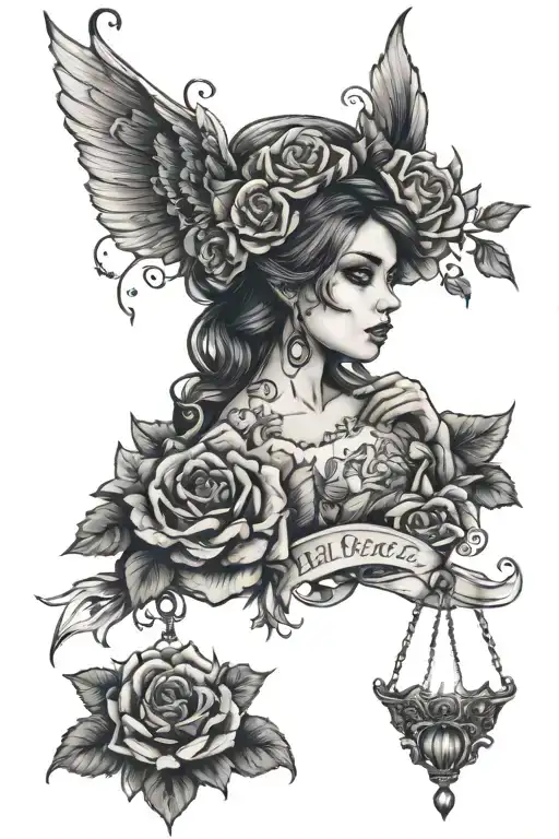 echoes silence patience and grace tattoo design idea