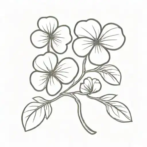 acorn leaf clover intertwined tattoo design idea