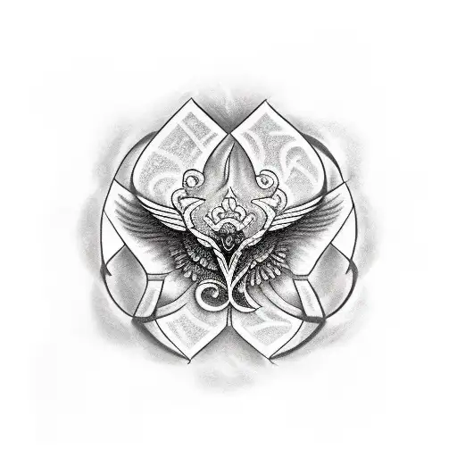 ave fenix con letras perfectamente imperfecta  tattoo design idea