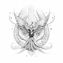 ave fenix con letras perfectamente imperfecta  tattoo design idea