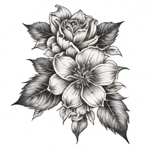 April, June, February birth month flower tattoo tattoo design idea