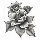 April, June, February birth month flower tattoo tattoo design idea