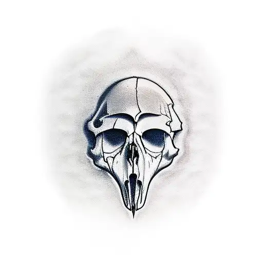 2 head eagle skull dead  tattoo design idea