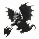toothless dragon tattoo design idea