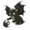 toothless dragon tattoo design idea