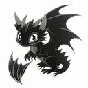 toothless dragon tattoo design idea