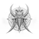 chameleon templar knight tattoo design idea