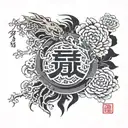i am strong, family oriented, an will live life to fullest written in chinese tattoo design idea