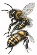 Bees tattoo design idea