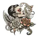 self hatred grief sorrow tattoo design idea
