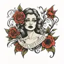 self hatred grief sorrow tattoo design idea