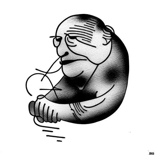 memorial for passed grandpa tattoo design idea