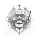 memorial for passed grandpa tattoo design idea