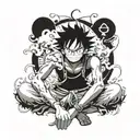 monkey d. Luffy gear 5 tattoo design idea