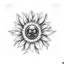 Sunflower post malone tattoo design idea